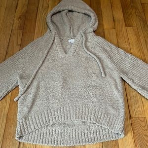 a light brown comfy, soft sweater